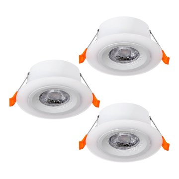 Eglo - Set med 3x infälld LED-downlight LED/4,8W/230V vit