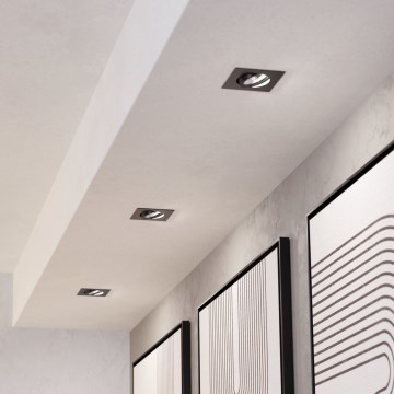 Eglo - Set om 3 dimbara inbyggnads-LED-spotlights LED/4,8W/230V 8,8x8,8 cm svart