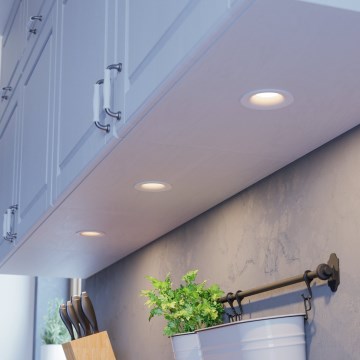 Eglo - Set om 3 dimbara infällda downlights LED/4,8W/230V Ø 8,8 cm vit