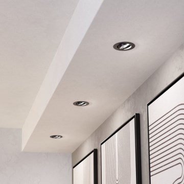 Eglo - Set om 3 dimbara infällda LED-downlights LED/6,4W/230V Ø 8,8 cm svart