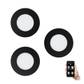 Eglo - Set om 3 dimbara LED-badrumsarmaturer FUEVA-Z LED/2,8W/230V IP44 Ø 8,5 cm