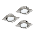 Eglo - Set om 3 infällda LED-downlights PINEDA LED/4,9W/230V
