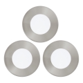 Eglo - Set om 3 infällda LED-spotlights FUEVA LED/2,7W/230V Ø 8,5 cm