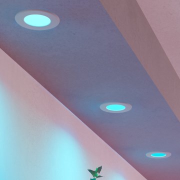 Eglo - Set om 3 RGBW LED-dimbara infällda badrumsdownlights LED/2,8W/230V 2700-6500K Ø 8,8 cm IP44 vit