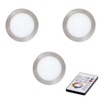 Eglo - SET OM 3x LED Dimbar infälld taklampa TINUS LED/11W/230V + fjärrkontroll