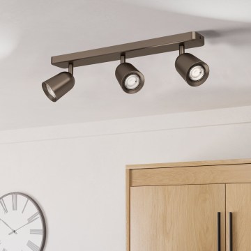 Eglo - Spotbelysning 3xGU10/10W/230V brons