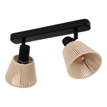 Eglo - Spotlampa 2xE14/40W/230V beige/svart