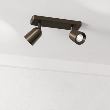 Eglo - Spotlampa 2xGU10/10W/230V, brons