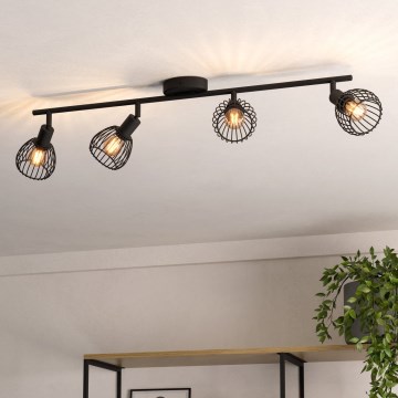 Eglo - Spotlight 4xE14/40W/230V svart