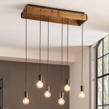 Eglo - Takkkrona på ett snöre  6xE27/40W/230V