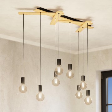 Eglo - Takkkrona på ett snöre  9xE27/40W/230V