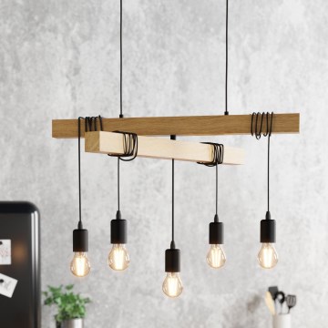 Eglo - Takkkrona på ett snöre  TOWNSHEND 5xE27/60W/230V