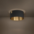 Eglo - Taklampa 1xE27/40W/230V svart/guld