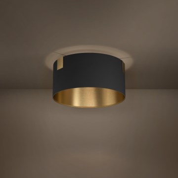 Eglo - Taklampa 1xE27/40W/230V svart/guld