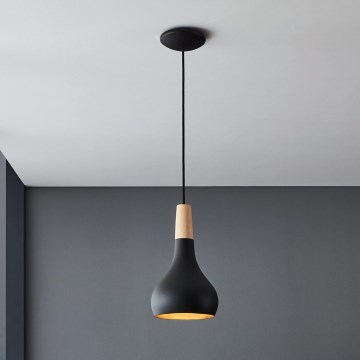 Eglo - Taklampa 1xE27/40W/230V Ø 18 cm svart