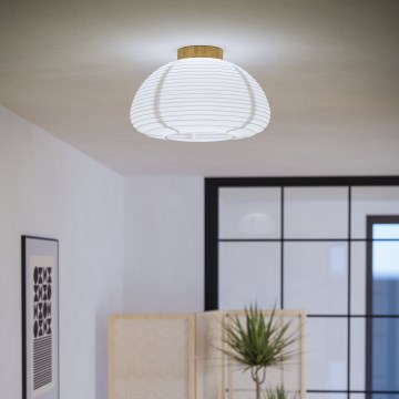 Eglo - Taklampa 1xE27/40W/230V Ø 40 cm vit/beige