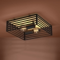 Eglo - Taklampa 2xE27/40W/230V svart/brun