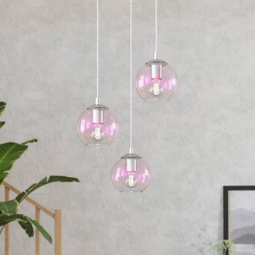 Eglo - Takpendel med kabel 3xE27/60W/230V blank krom