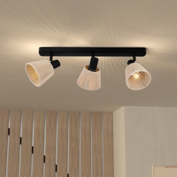 Eglo - Takspot 3xE14/40W/230V beige/svart