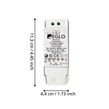 Eglo - transformator EINBAUSPOT 70W/230V/11.5V AC