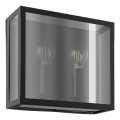 Eglo - Utomhusvägglampa 2xE27/40W/230V IP44 svart