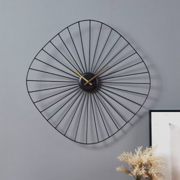 Eglo - Väggklocka 1xAA 60x60 cm svart