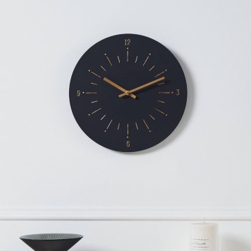 Eglo - Väggklocka 1xAA diameter 30 cm svart