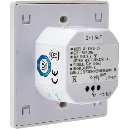 Eglo - Väggkontroll för fläkt 100W/230V