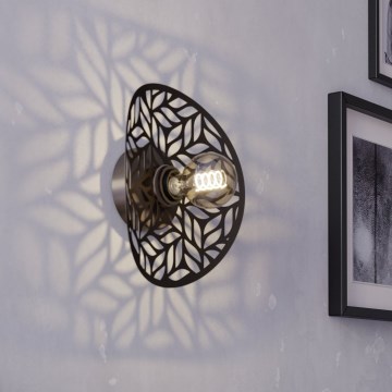 Eglo - Vägglampa 1xE27/60W/230V bronsfärgad