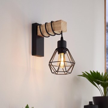 Eglo - Vägglampa TOWNSHEND 1xE27/60W/230V