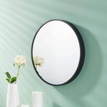 Eglo - Väggspegel diameter 40 cm svart