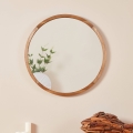 Eglo - Väggspegel Ø 70 cm brun