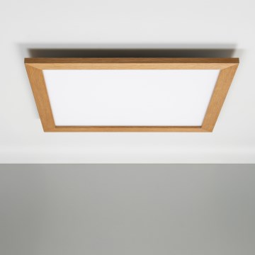 Eglo - ytmonterad LED-panel SALOBRENA WOOD LED/31W/230V 64x64 cm brun