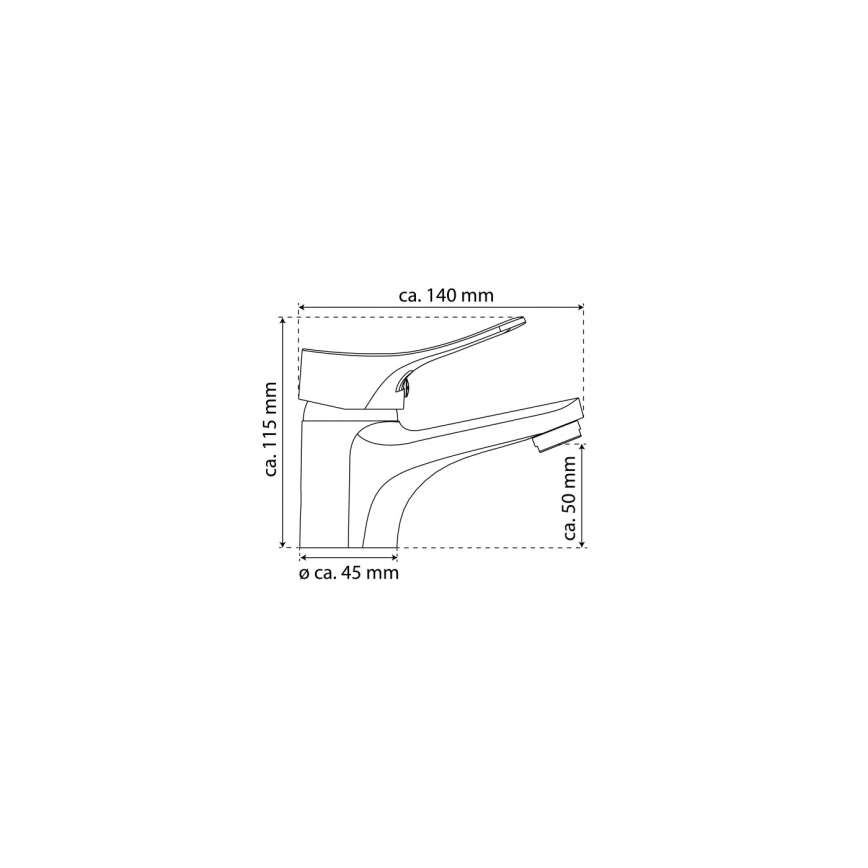 Eisl NI075VECR - Tvättställsblandare + bottenventil med bräddavlopp VERONA, blank krom