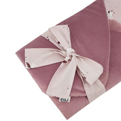 EKO - Cotton swaddle blanket UNICORN 75x75 cm
