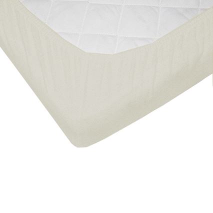 EKO - Waterproof sheet with an elastic band JERSEY 120x60 cm beige