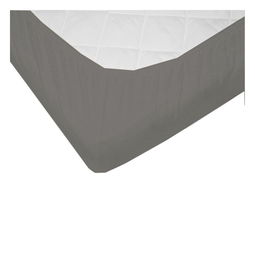 EKO - Waterproof sheet with an elastic band JERSEY 120x60 cm grå