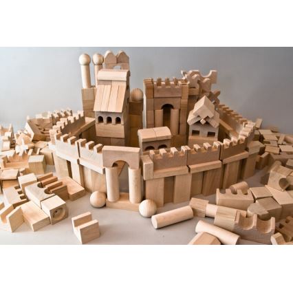 EkoToys - Träklossar naturfärgade 220 st