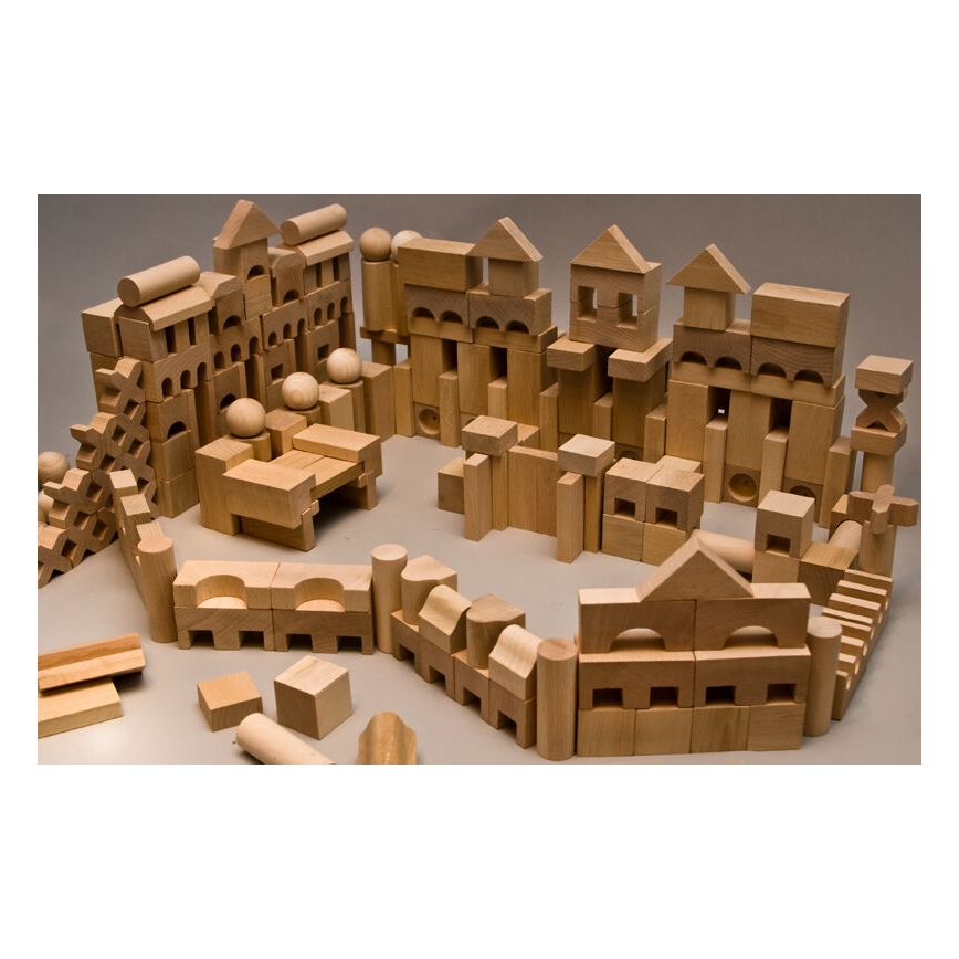 EkoToys - Träklossar naturfärgade 220 st