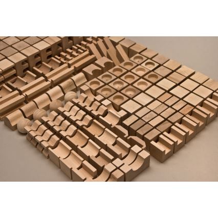 EkoToys - Träklossar naturfärgade 220 st