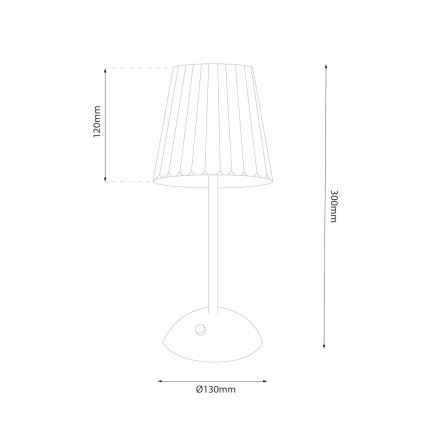 LED Dimbart touch-laddningsbar bordslampa ELBA LED/1,6W/800 mAh 3000/4000/6000K guld/klart