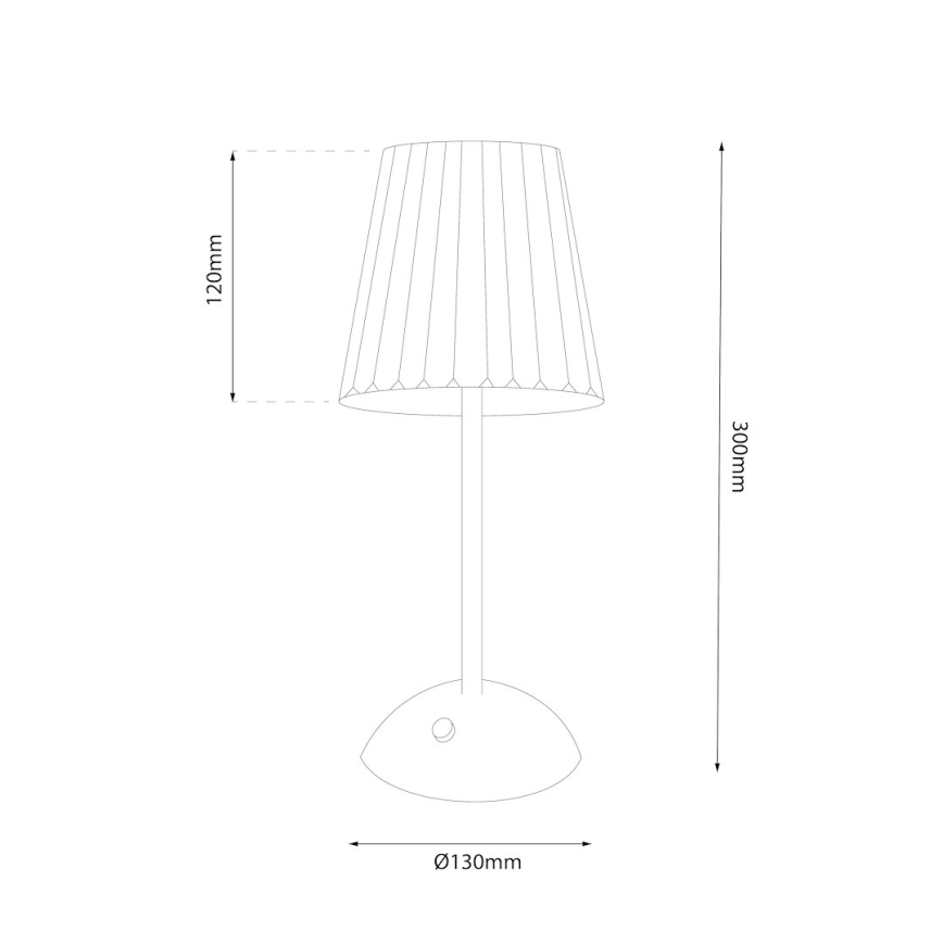 LED Dimbart touch-laddningsbar bordslampa ELBA LED/1,6W/800 mAh 3000/4000/6000K guld/klart
