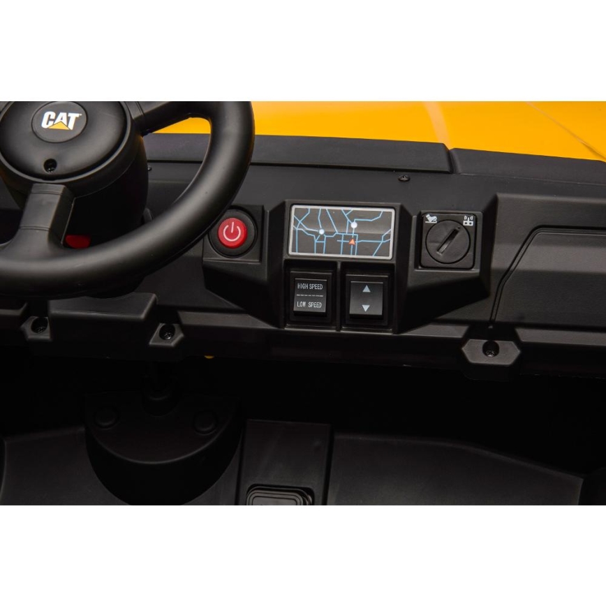 Elektrisk bil CAT 60W/7500 mAh gul/svart + fjärrkontroll