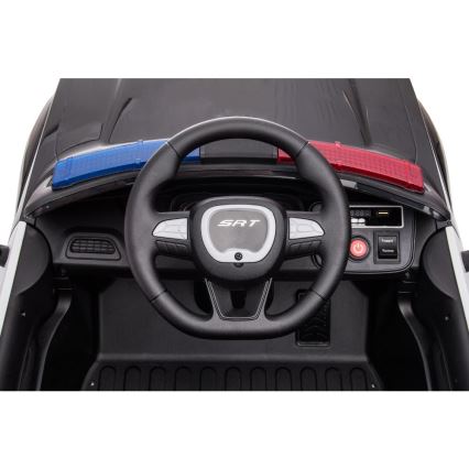 Elbil Dodge Challenger Polis 50W/4500 mAh svart/vit