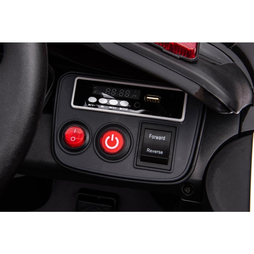 Elbil Dodge Challenger Polis 50W/4500 mAh svart/vit