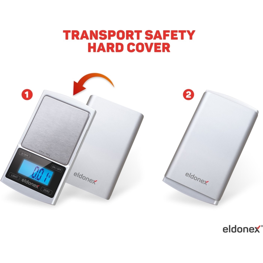 ELDONEX EKS-4040-SL - Högprecisionsvåg 2xCR2032 silver