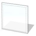 Eldstad glasunderlägg 1000x1000x8 mm fyrkant
