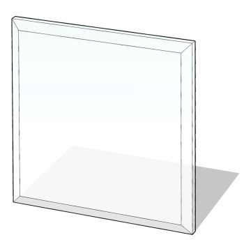 Eldstad glasunderlägg 1000x1000x8 mm fyrkant