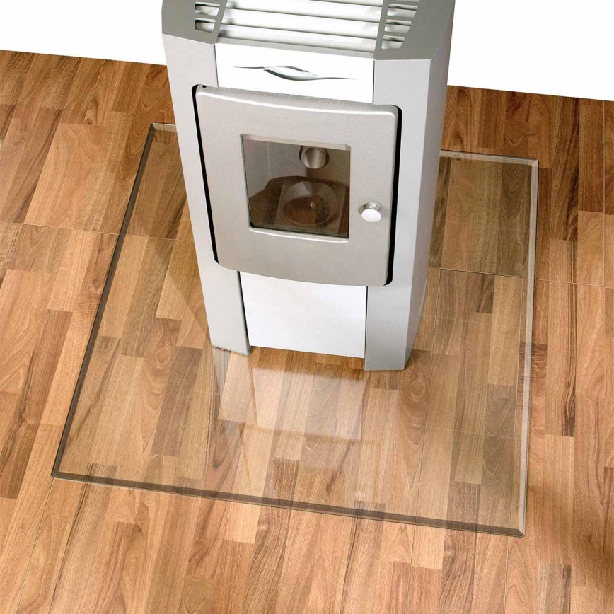 Eldstad glasunderlägg 1000x1000x8 mm fyrkant