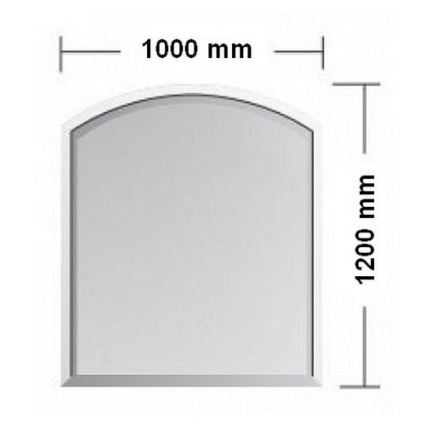 Eldstad glasunderlägg 1200x1000x6 mm halvbåge